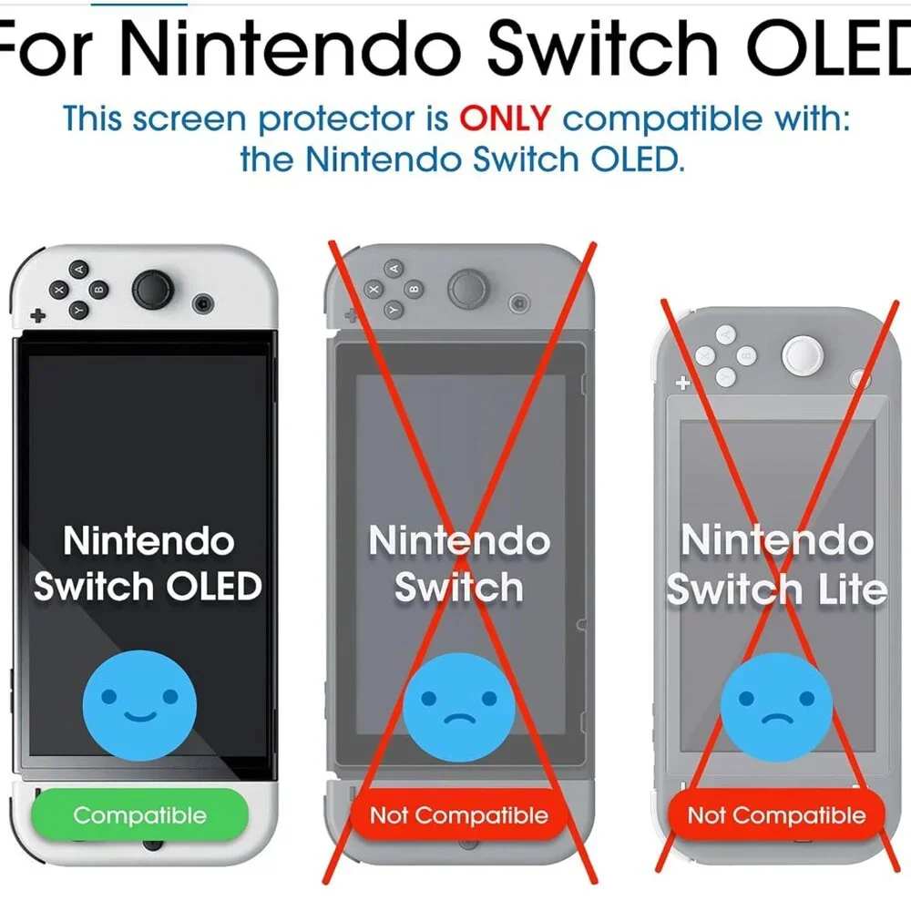 NWT amFilm Nintendo Switch Tempered Glass Screen Protector Compatible 7'' (2021)
